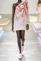 CRUSH ASYMMETRICAL MINI DRESS