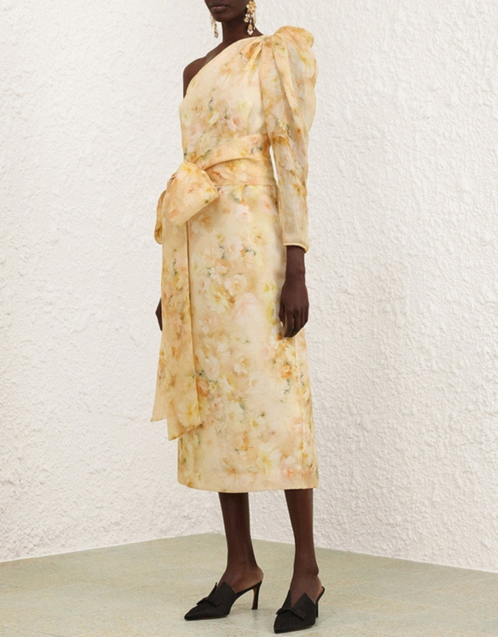 CRUSH ASYMMETRICAL MIDI DRESS