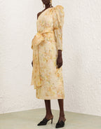 CRUSH ASYMMETRICAL MIDI DRESS