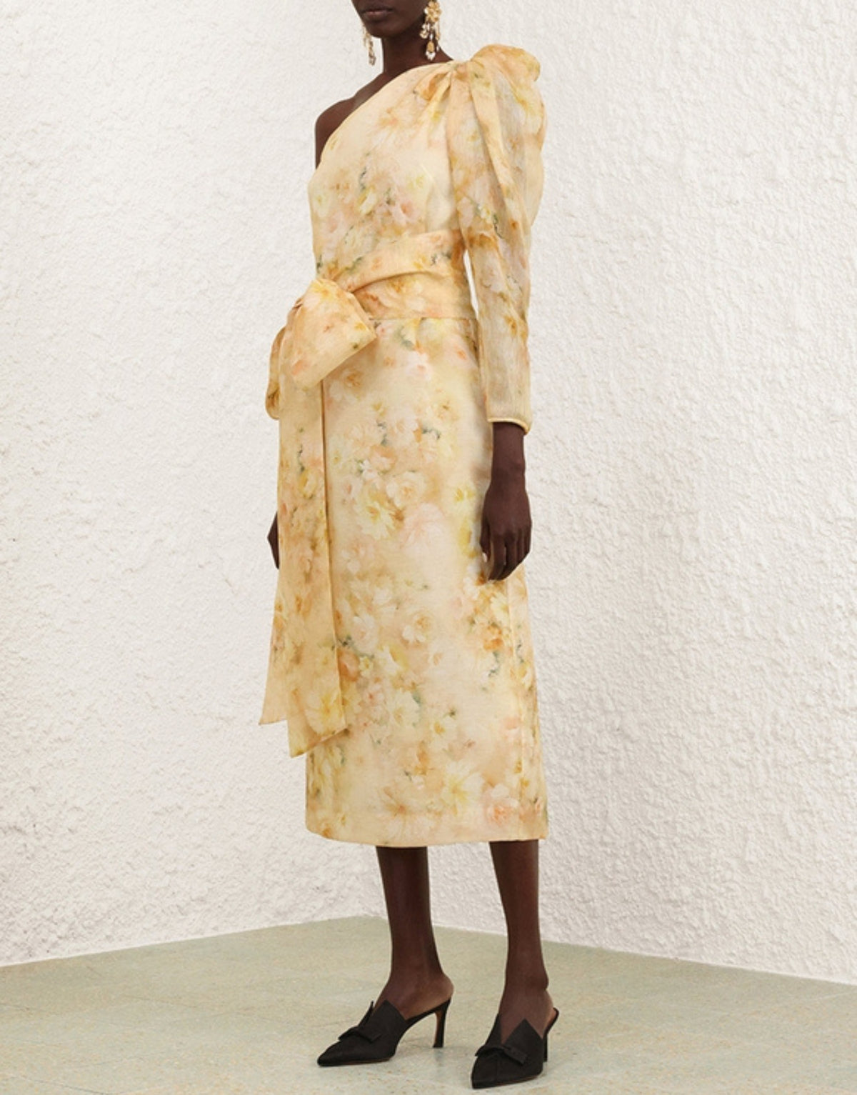 CRUSH ASYMMETRICAL MIDI DRESS