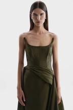 ADELINE GOWN- OLIVE