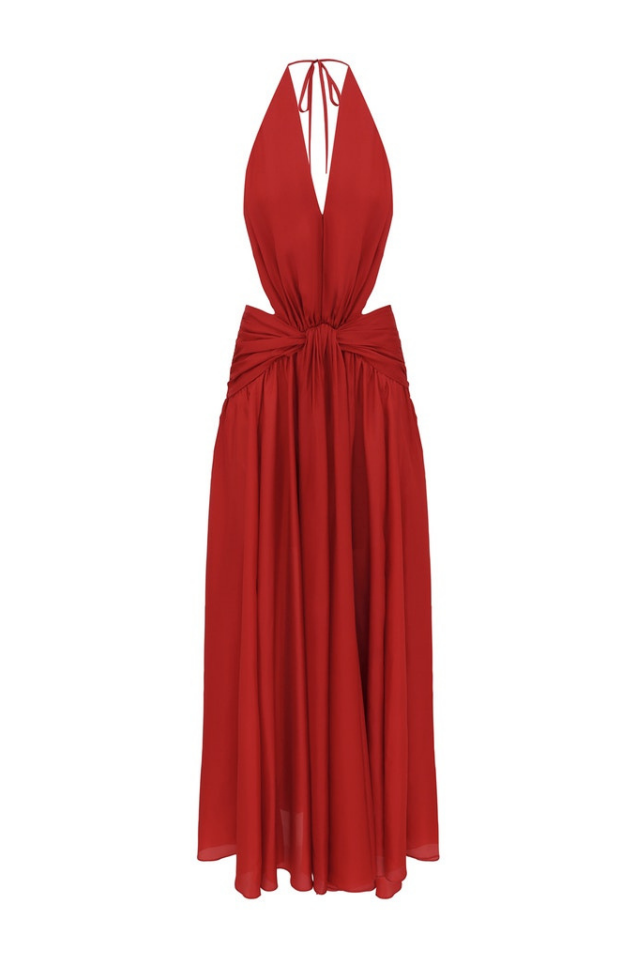 INDRA PLUNGE MAXI HALTER DRESS