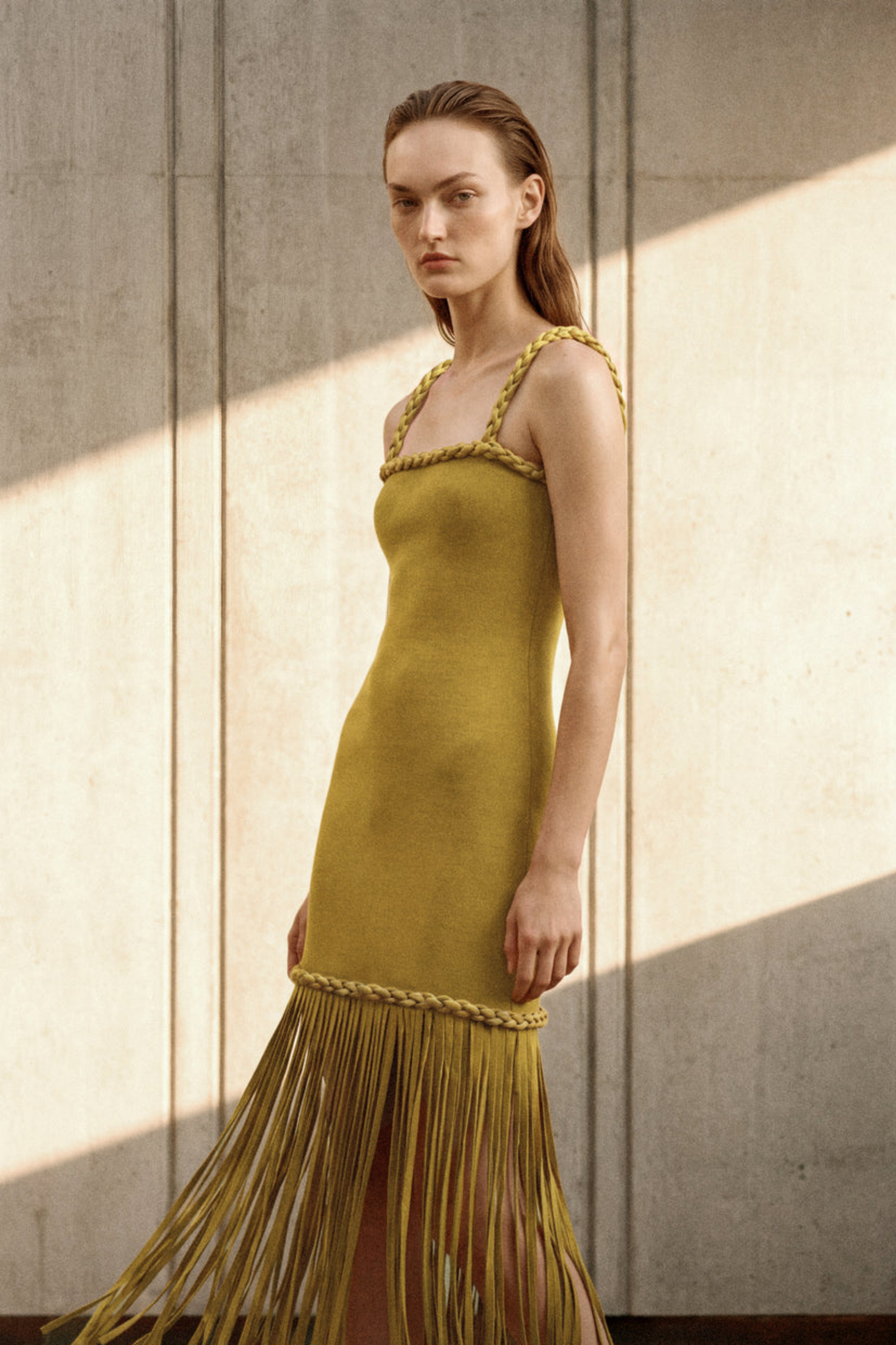RIBIONA KNIT MIDI DRESS