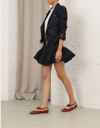 CRUSH DENIM BIKER JACKET