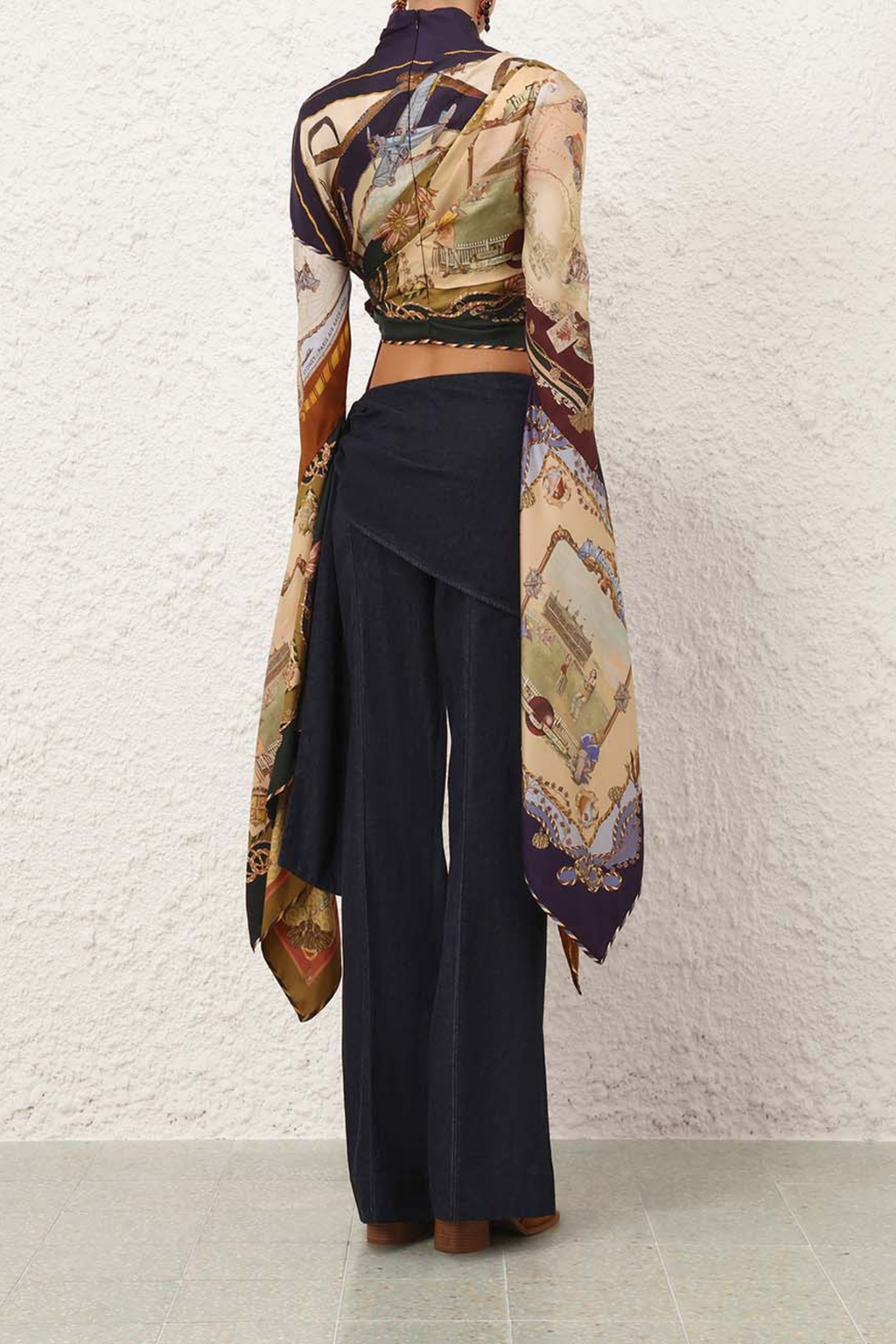 VALIANT DRAPED DENIM FLARE
