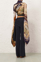 VALIANT DRAPED DENIM FLARE
