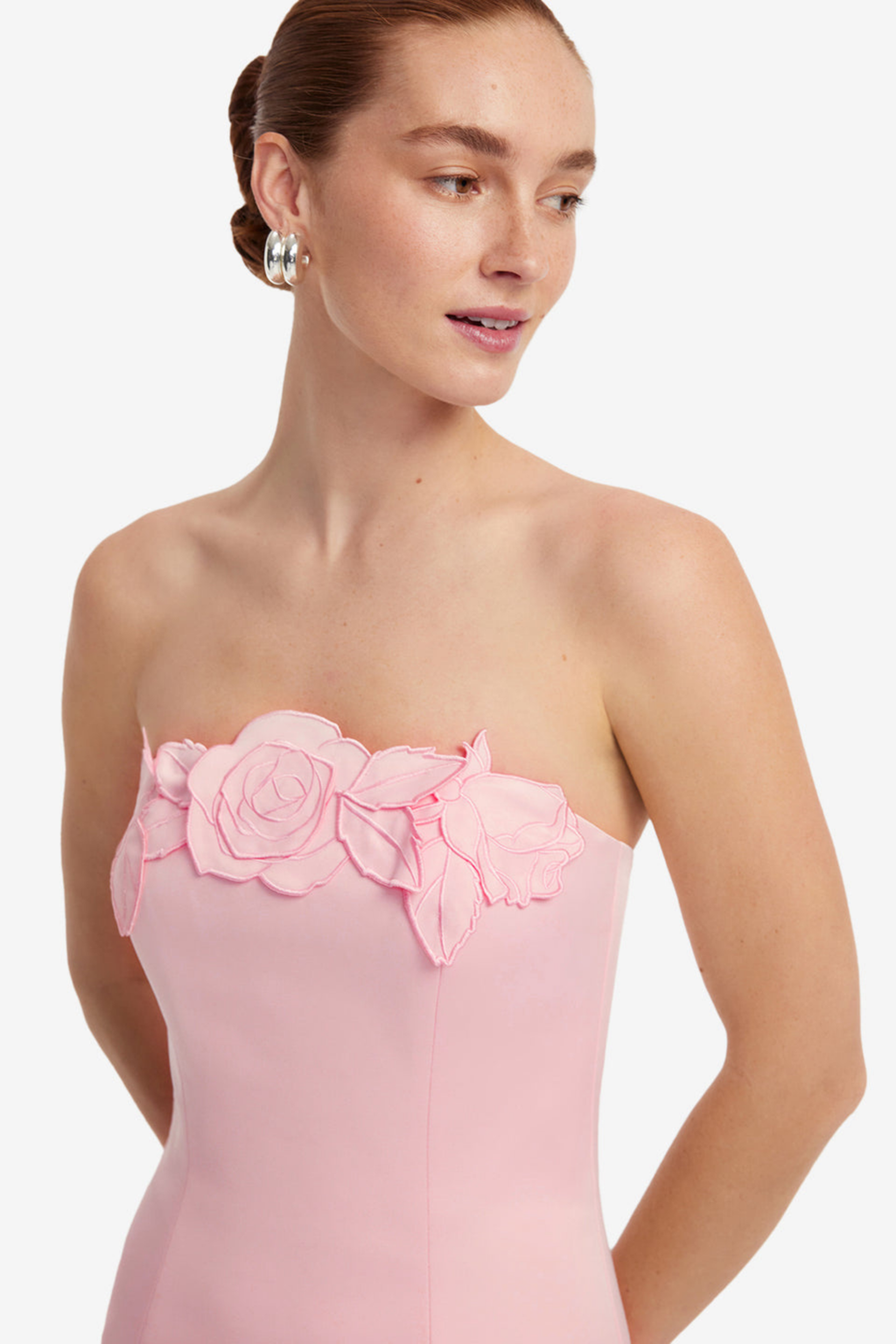 RAYNA APPLIQUE BUSTIER MAXI DRESS