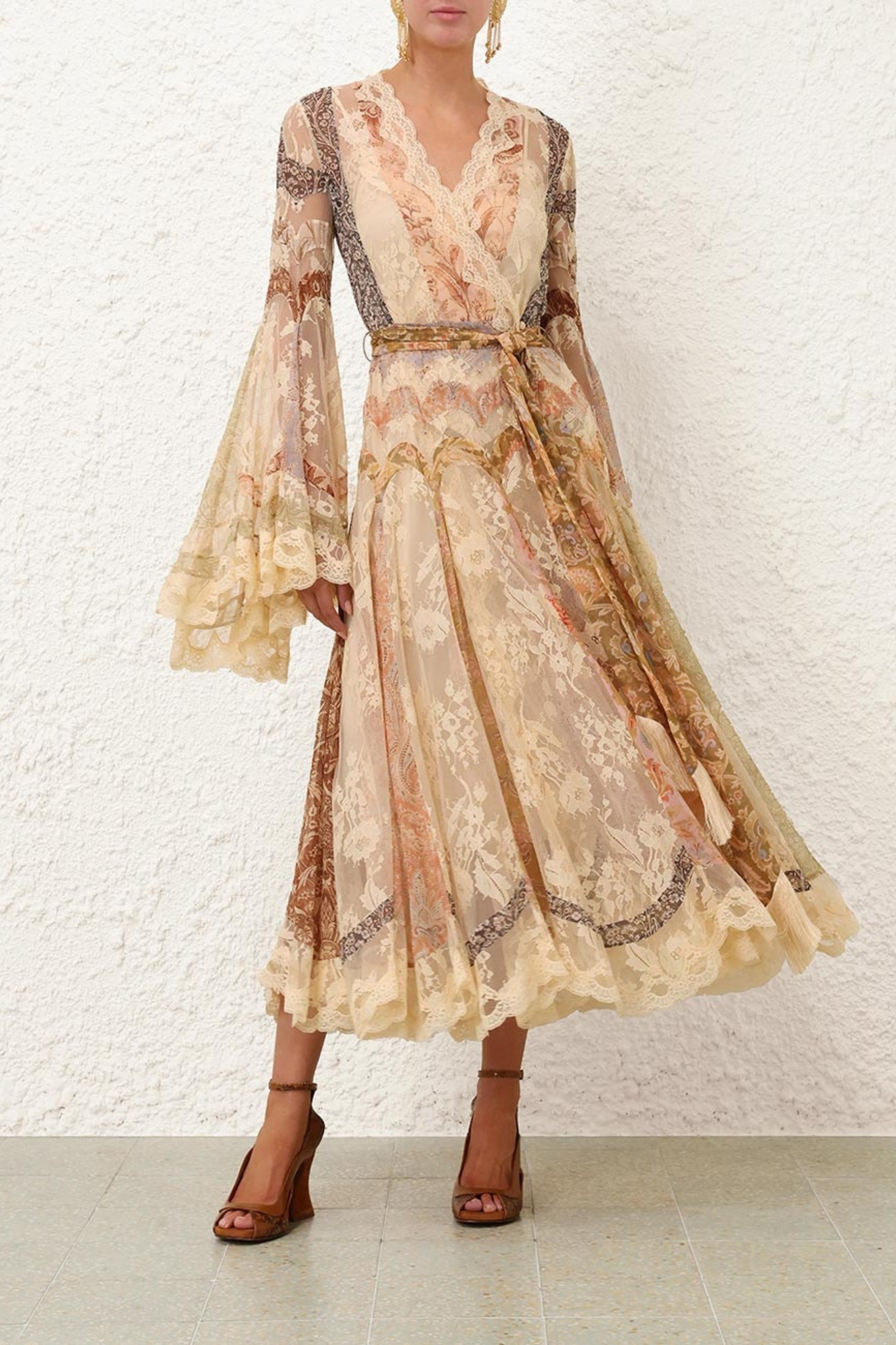 VALIANT PANELLED WRAP DRESS