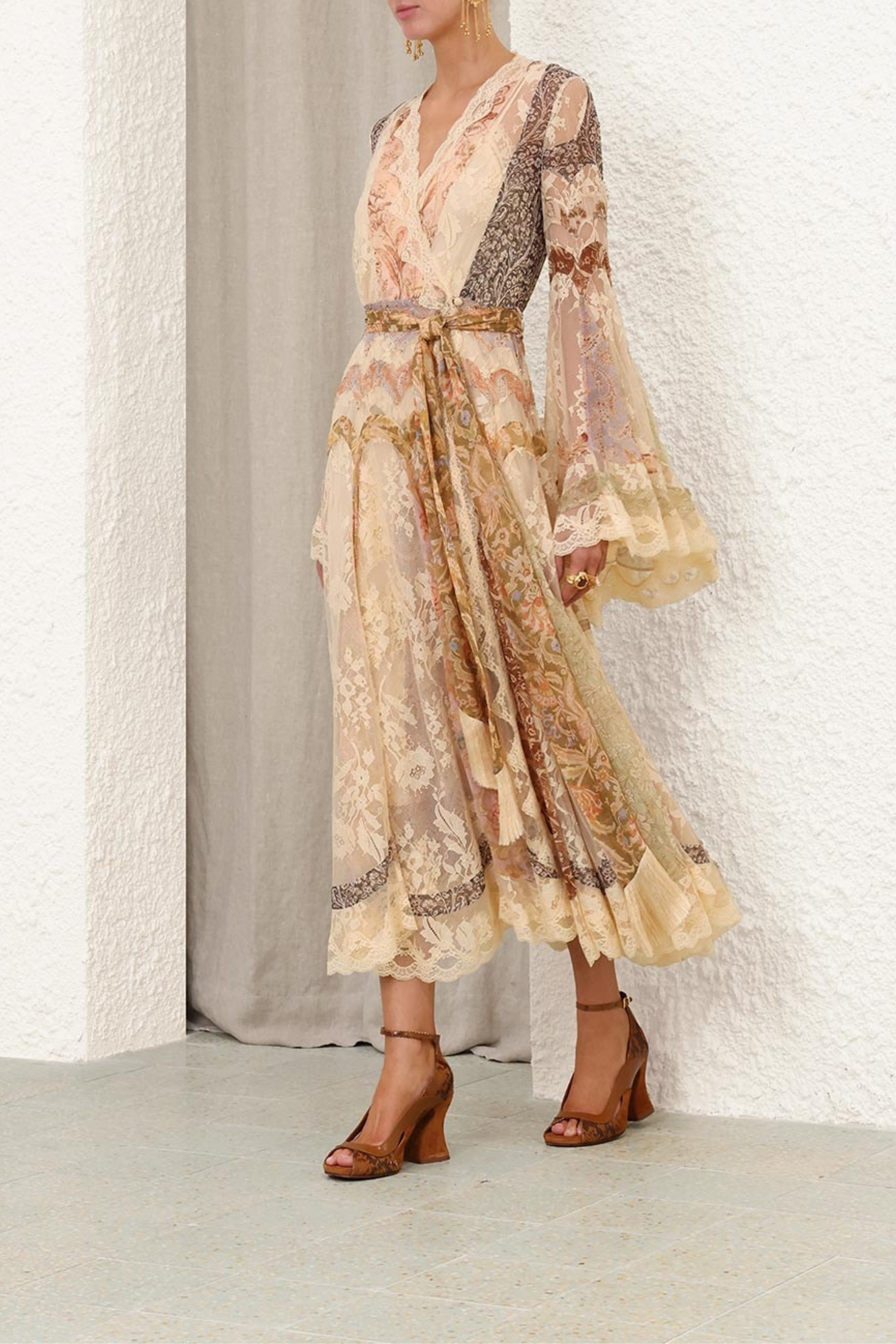 VALIANT PANELLED WRAP DRESS