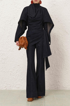 VALIANT DRAPED DENIM FLARE