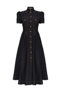 DENIM CORSET MIDI DRESS