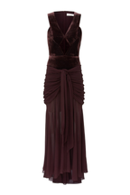 VALIANT DRAPED SLINKY GOWN