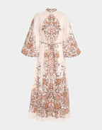 IVORY PAISLEY DEVI BILLOW DRESS