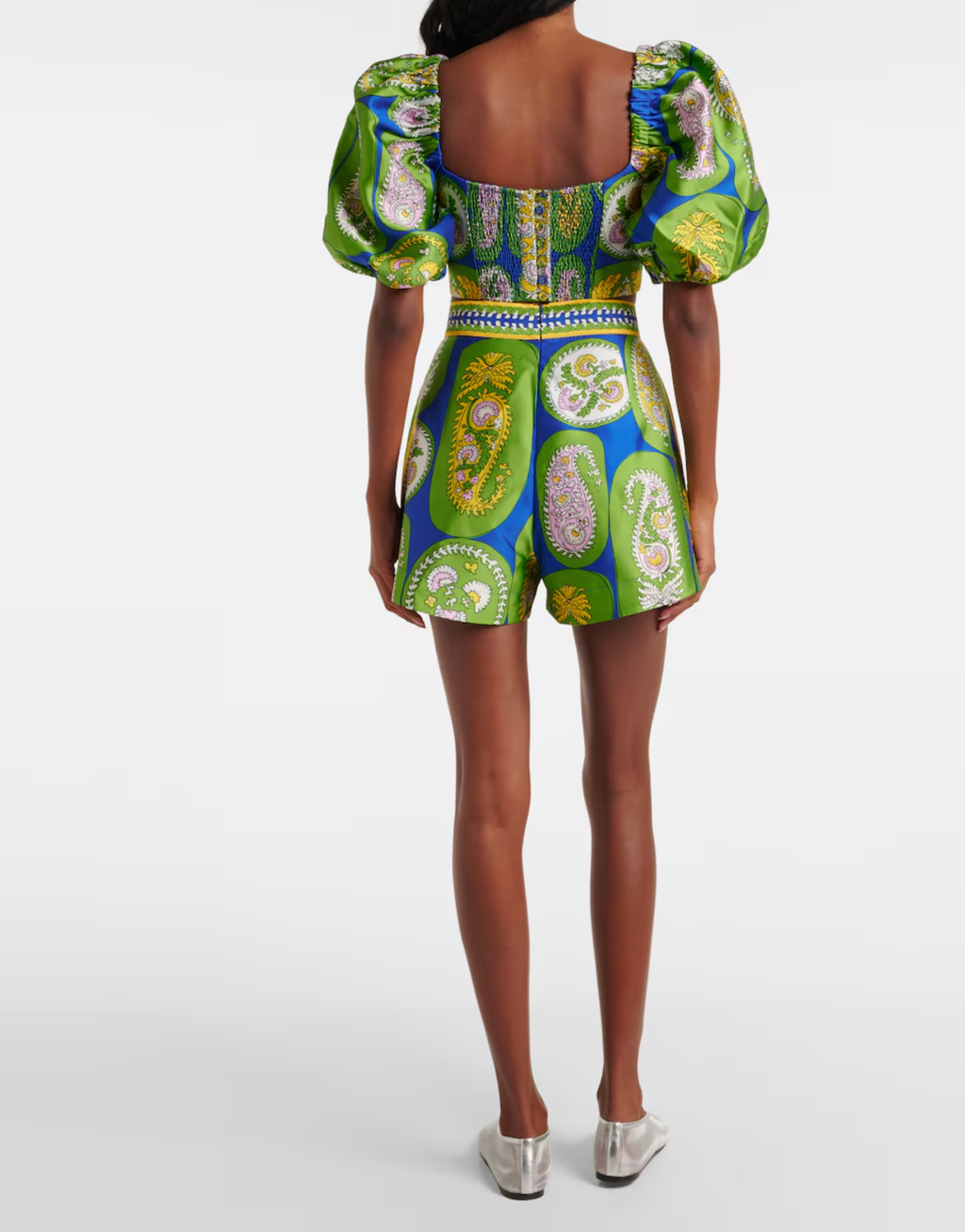 AMELIA PRINTED HIGH RISE SHORTS