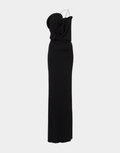 ASYMMETRIC JERSEY MIDI DRESS