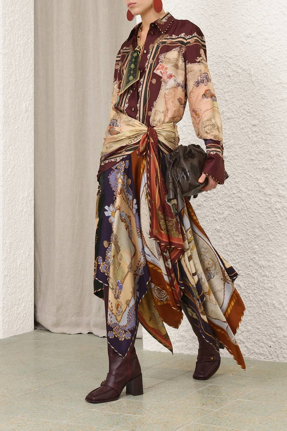VALIANT DRAPED SCARF SKIRT