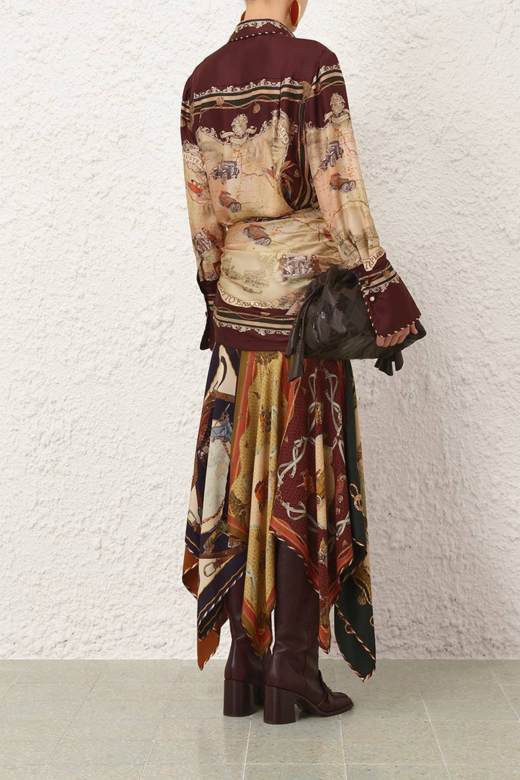 VALIANT DRAPED SCARF SKIRT