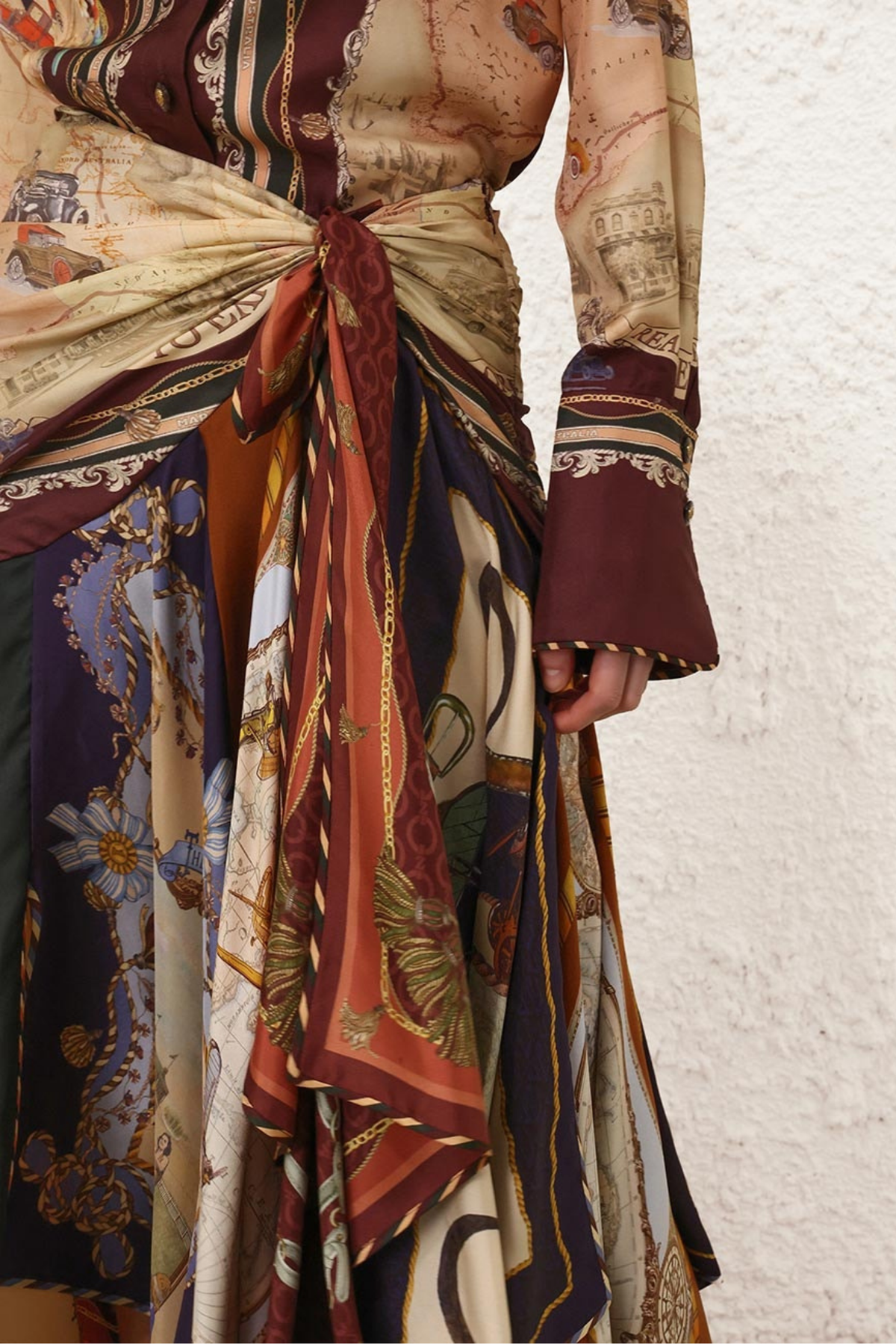 VALIANT DRAPED SCARF SKIRT