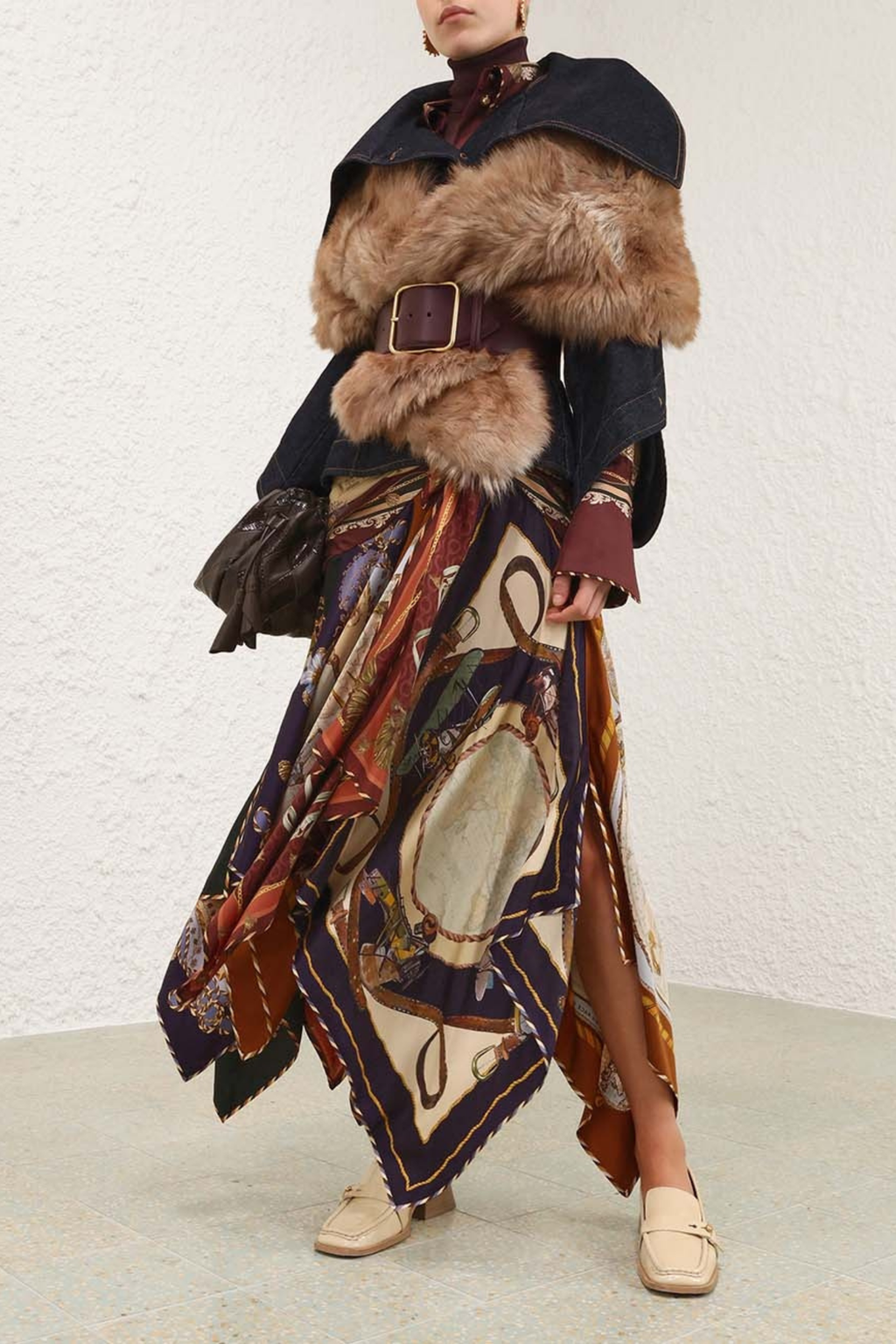 VALIANT DRAPED SCARF SKIRT