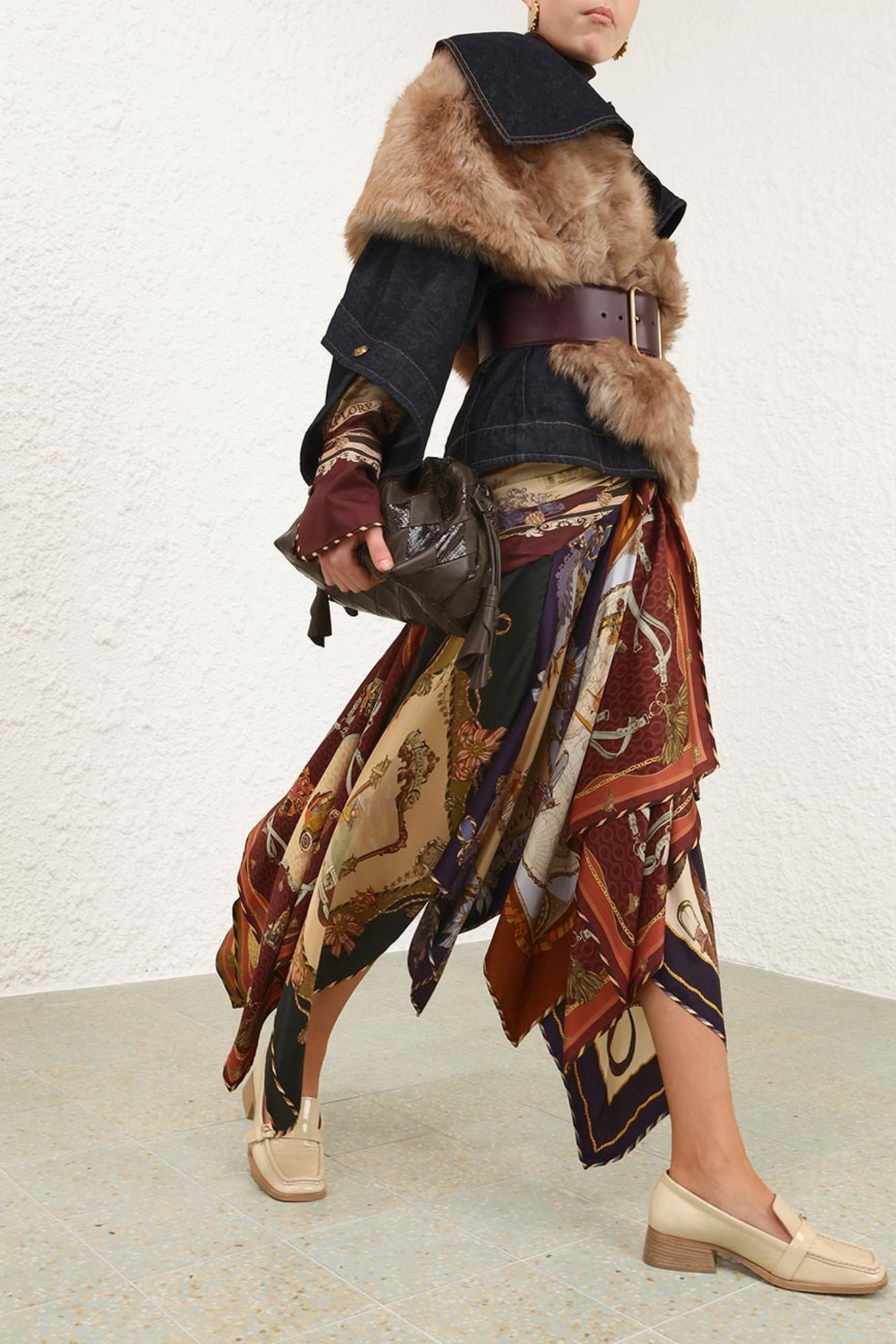 VALIANT DRAPED SCARF SKIRT