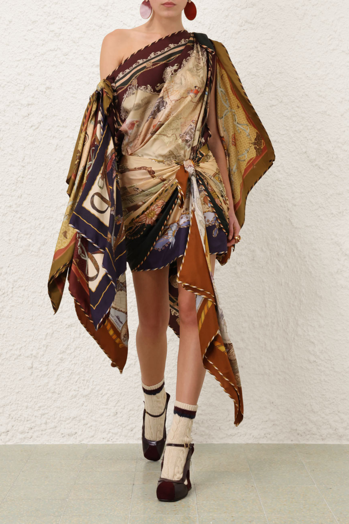 VALIANT DRAPED SCARF DRESS