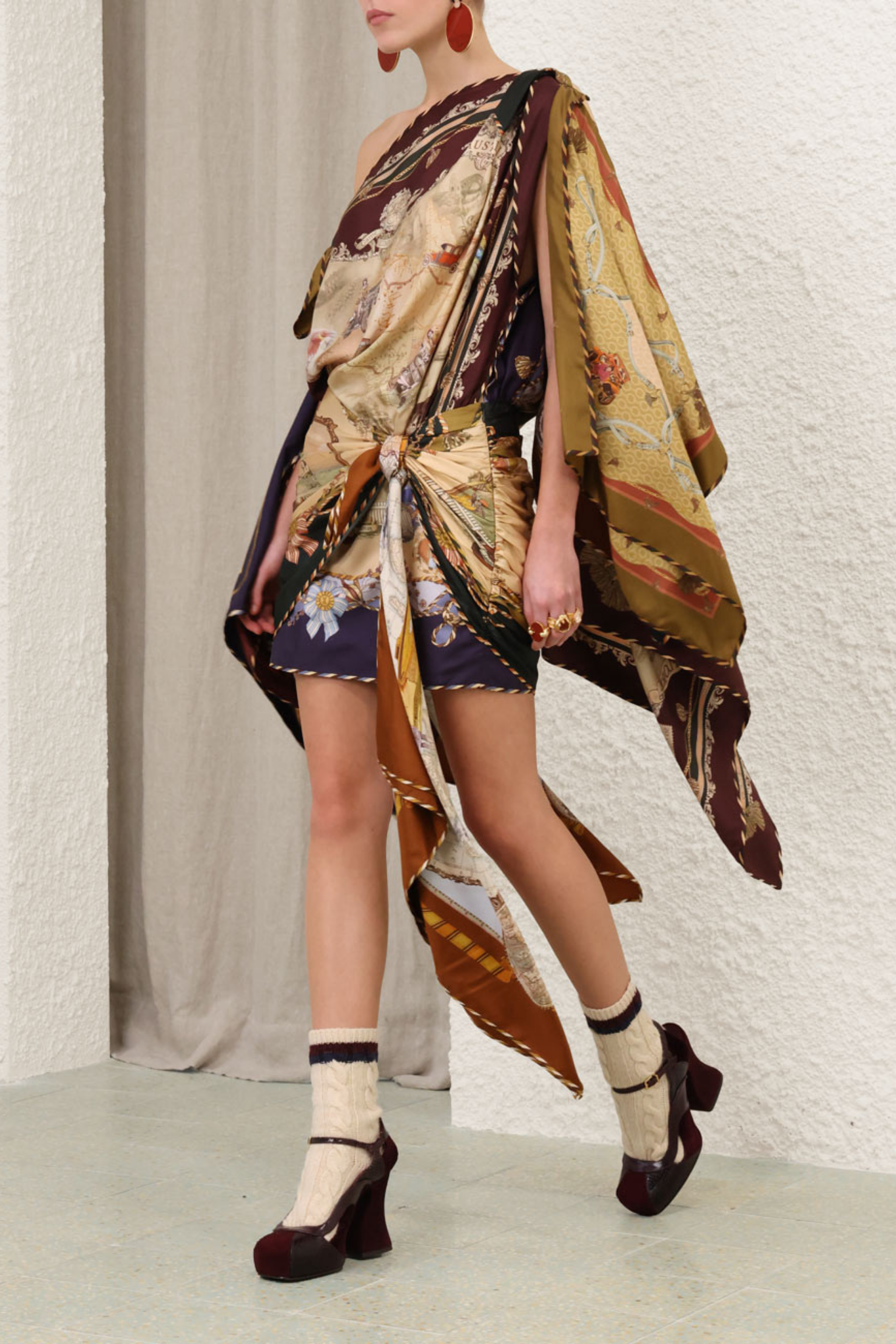 VALIANT DRAPED SCARF DRESS