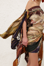VALIANT DRAPED SCARF DRESS