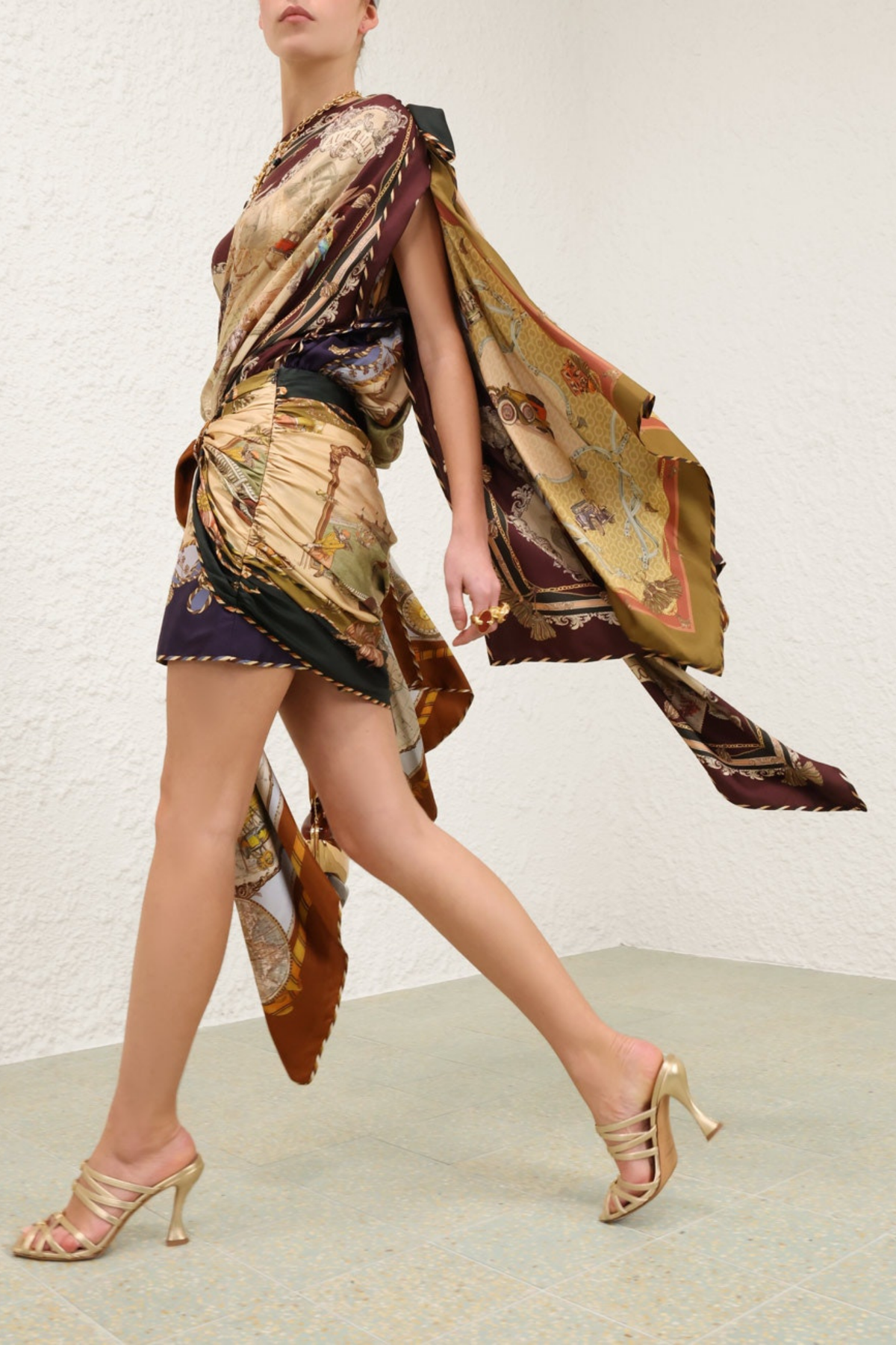 VALIANT DRAPED SCARF DRESS