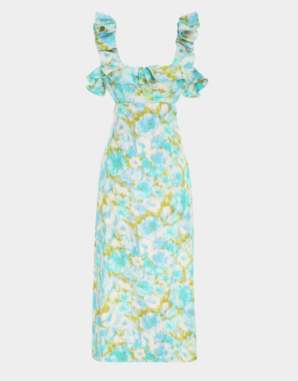 HIGH TIDE FRILLED MIDI DRESS