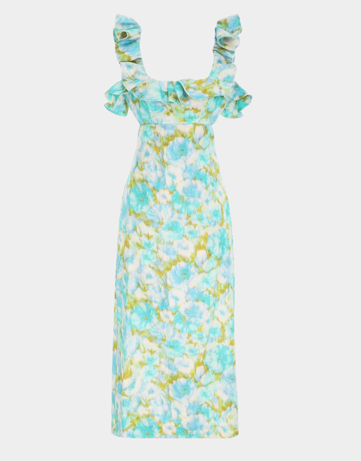 HIGH TIDE FRILLED MIDI DRESS