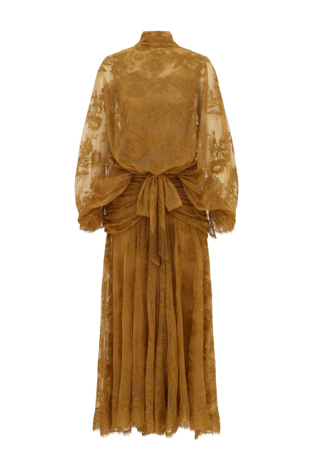 ACCENT BATWING LACE GOWN