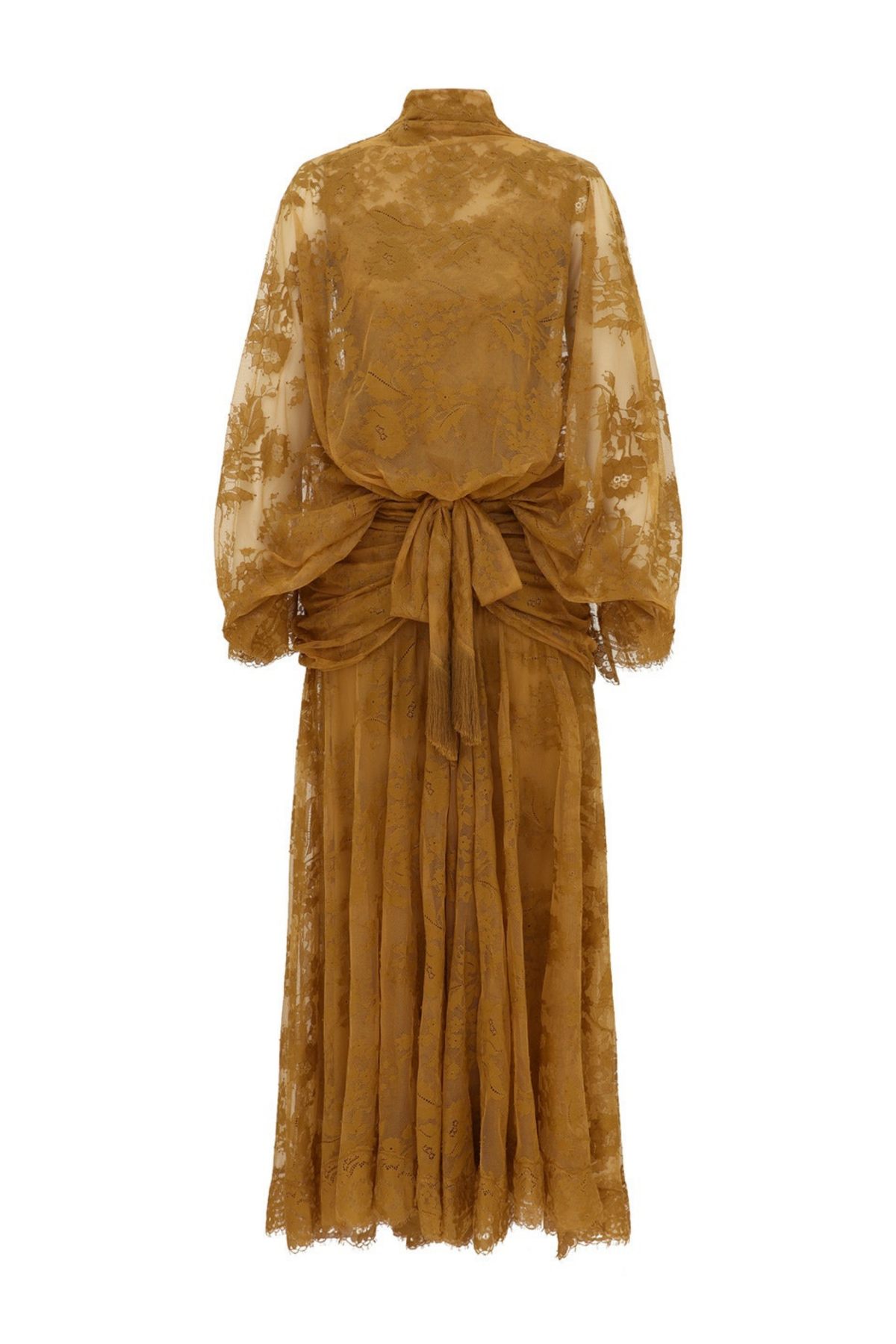 ACCENT BATWING LACE GOWN