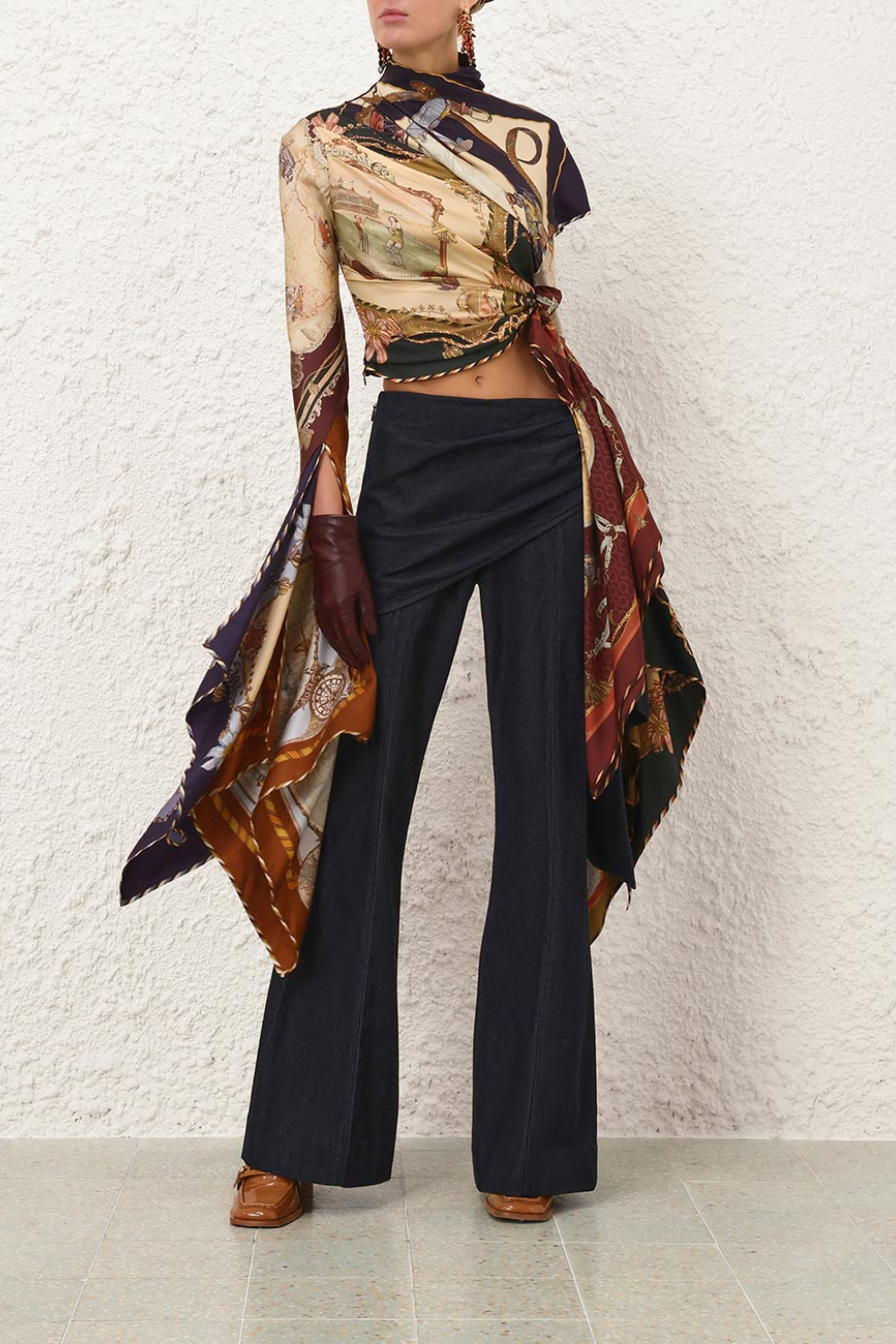 VALIANT DRAPED SCARF TOP