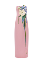 RAYNA EMBROIDERED BUSTIER MAXI DRESS