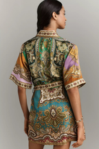 CLEMENZA SPLICED MINI DRESS