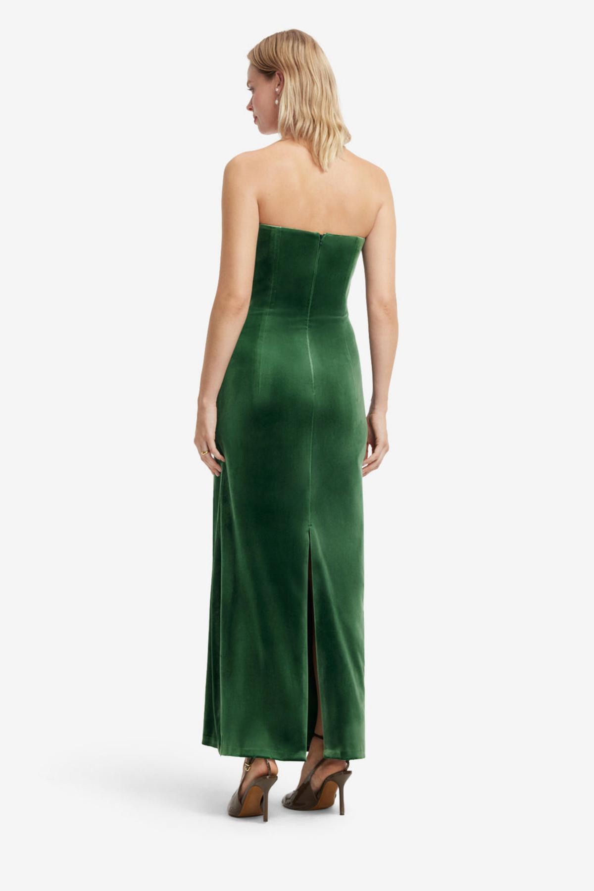 FLORENCE VELVET RUFFLED MAXI DRESS