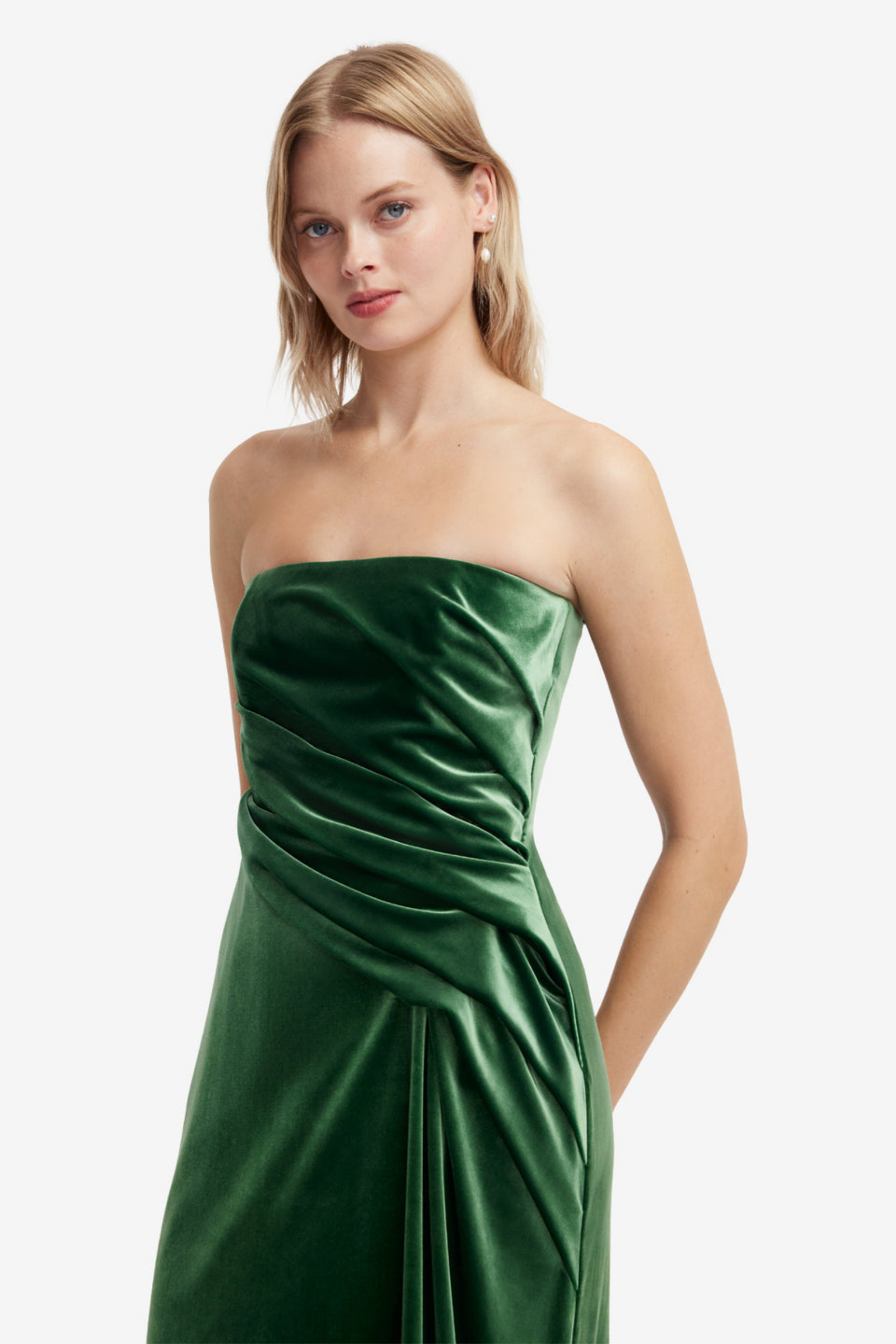 FLORENCE VELVET RUFFLED MAXI DRESS