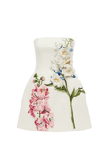 ROSELLE EMBROIDERED BUSTIER MINI DRESS