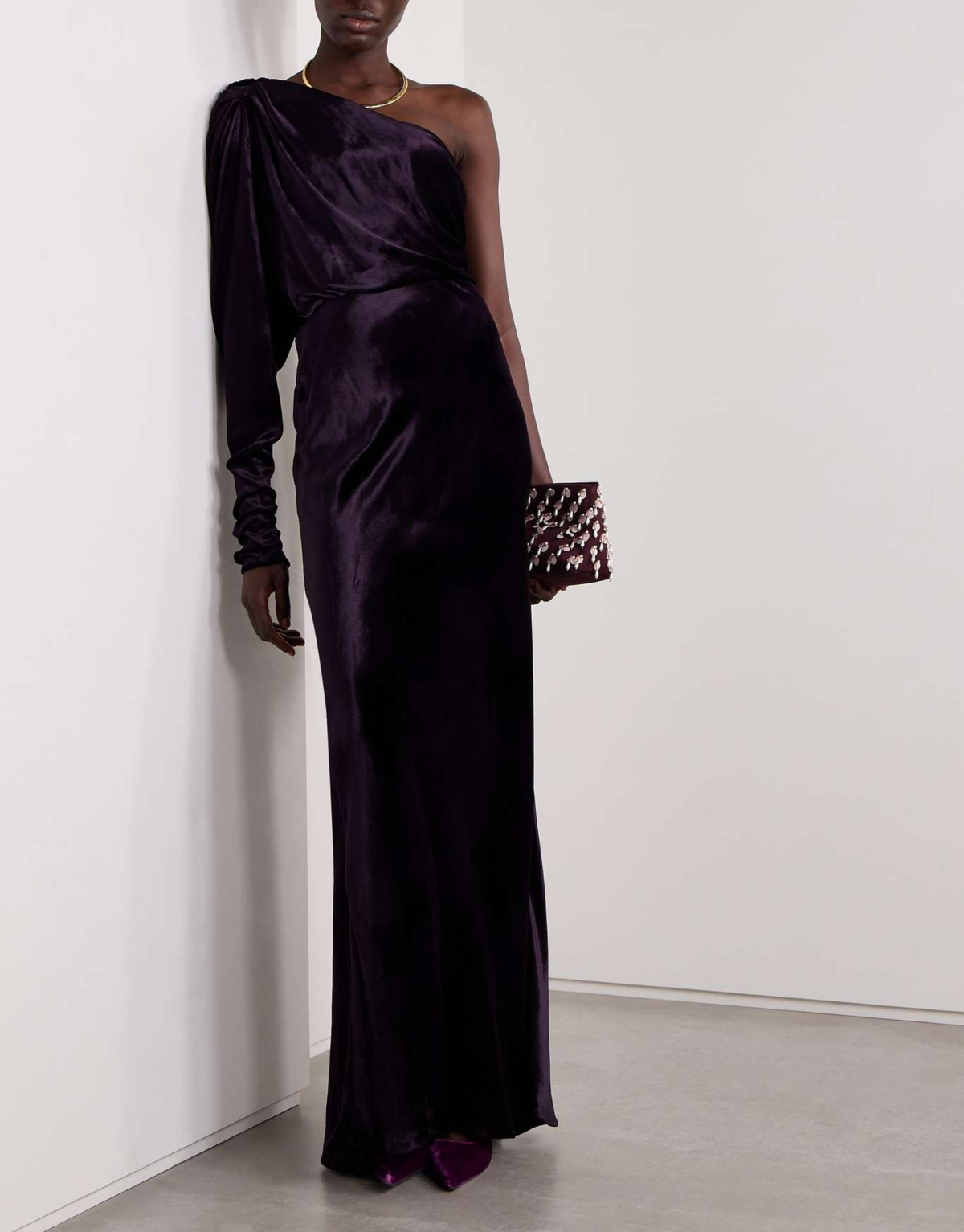 ILLUSTRATION ASYMMETRIC GOWN