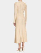 LUMINOSITY KNIT PANELLED SET CREAM