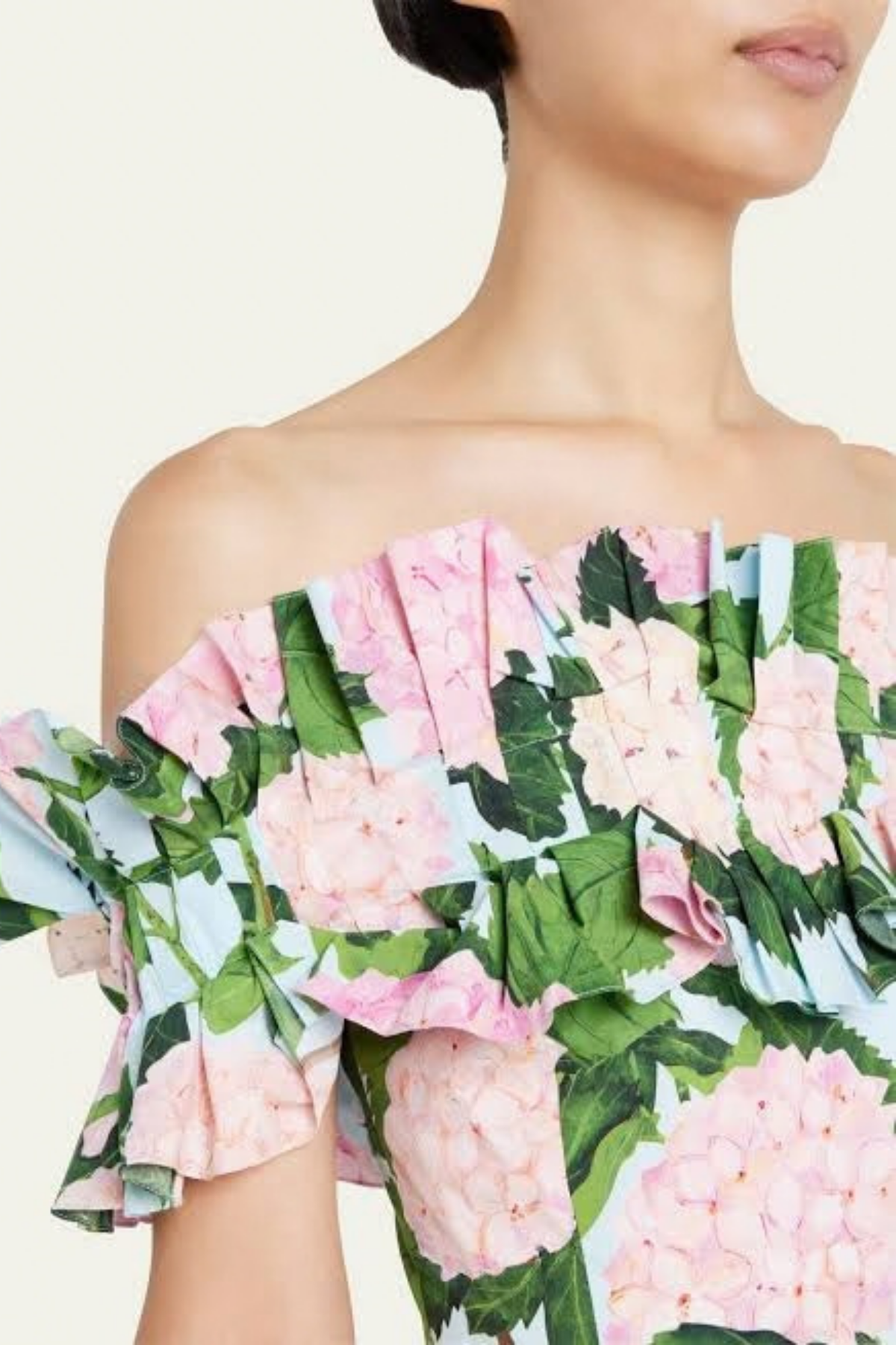 HYDRANGEA PRINT MINI DRESS