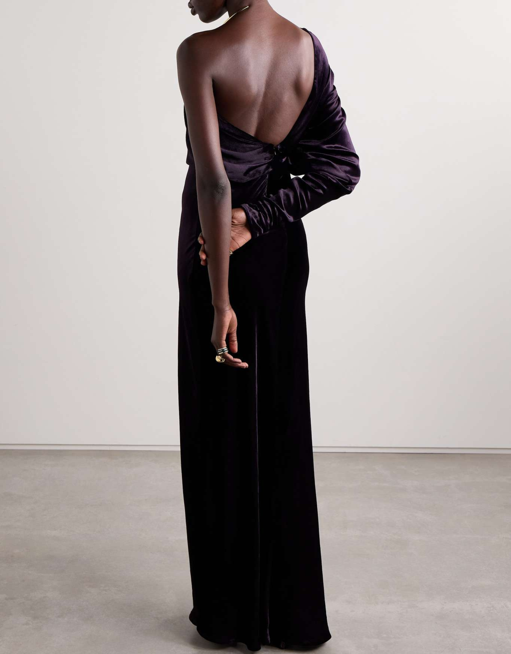 ILLUSTRATION ASYMMETRIC GOWN