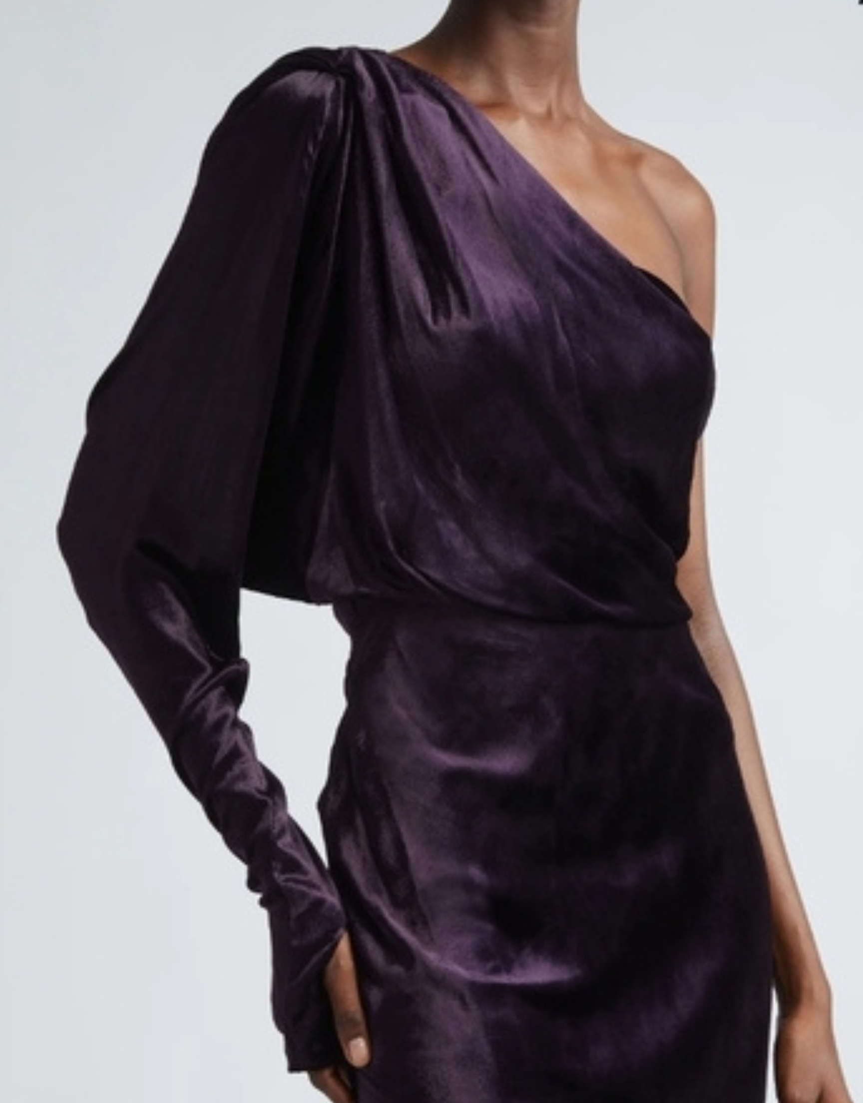 ILLUSTRATION ASYMMETRIC GOWN