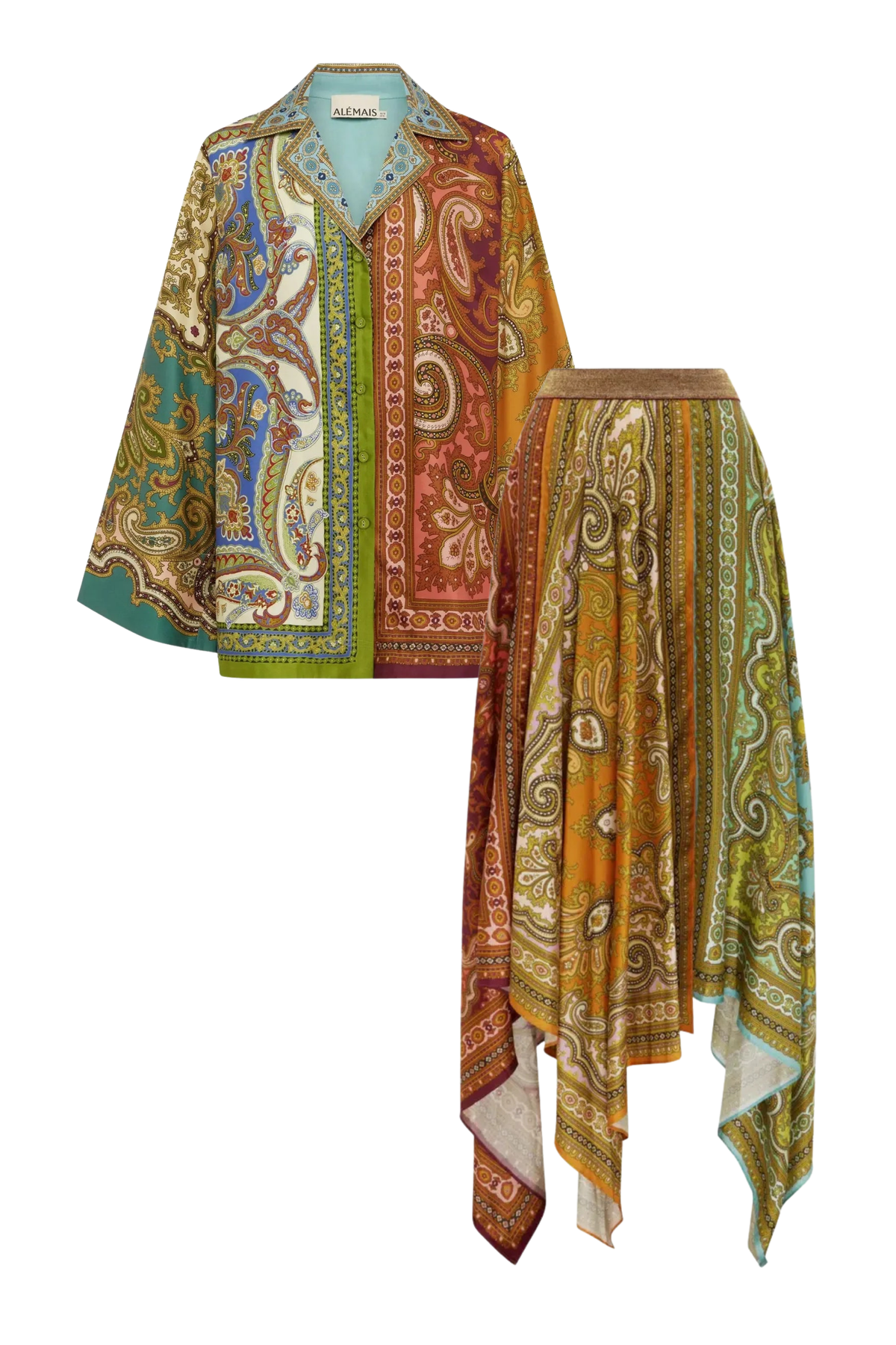 CLEMENZA SPLICED SILK SET
