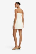ROSELLE EMBROIDERED BUSTIER MINI DRESS