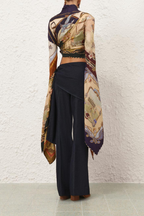 VALIANT DRAPED SCARF TOP