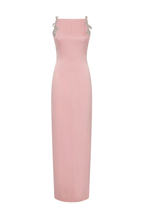 ORYX COLUMN GOWN- ROSEWATER