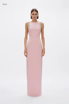 ORYX COLUMN GOWN- ROSEWATER