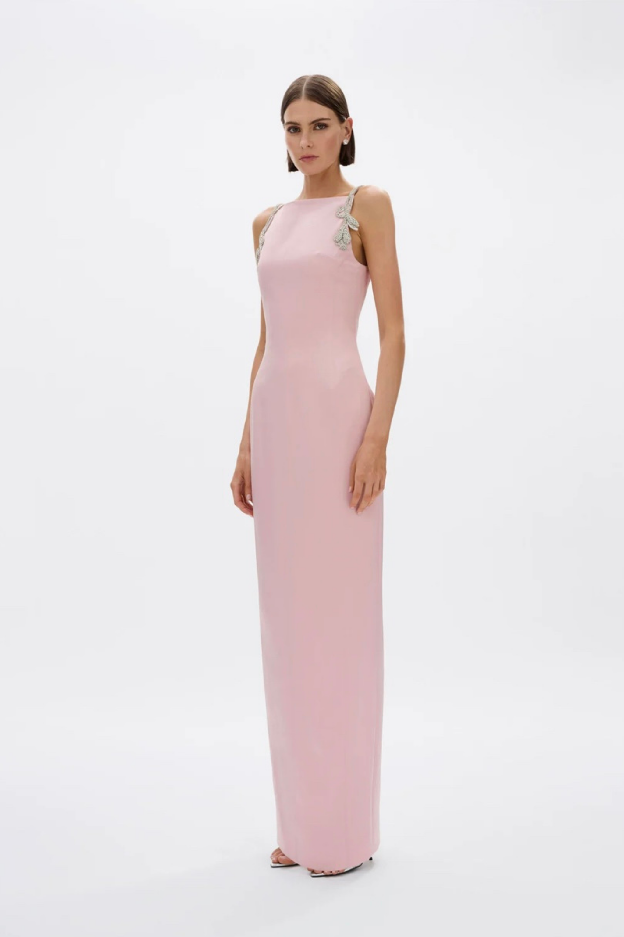 ORYX COLUMN GOWN- ROSEWATER