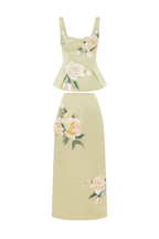 QUINN EMBROIDERED MIDI SKIRT & TOP SET